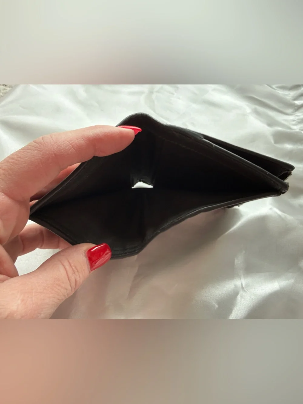 Gucci Black Embossed Leather Wallet with Zip Coin Pocket